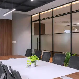 Quiet modern boardroom