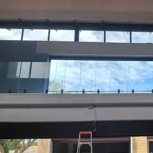 clean window on a balcony